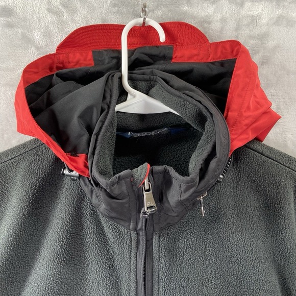 Polo Ralph Lauren Jacket men's Large Fleece Full Zip Packable Hood Bomber Black - Picture 3 of 16